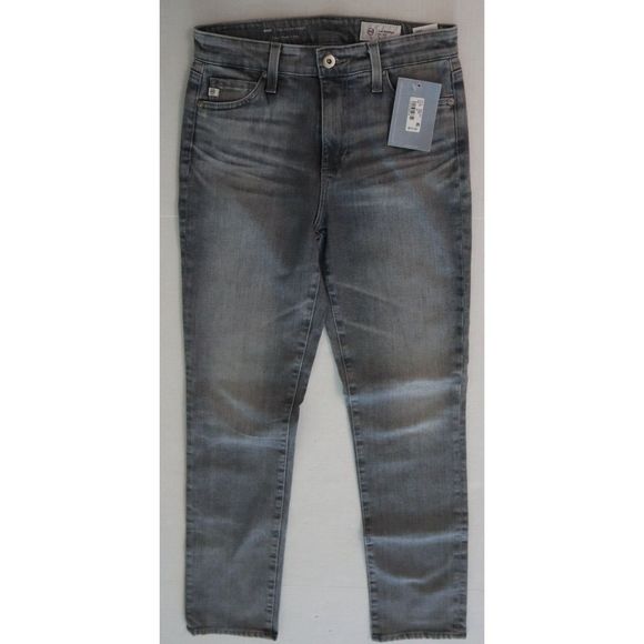 AG Women's Sz 26R / US 2 Gray Mari High Rise Cropped Slim Straight Jeans $215 - Picture 1 of 13